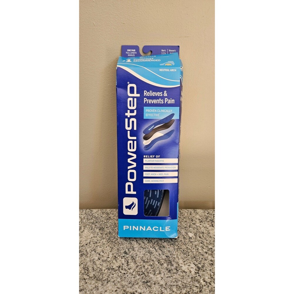 PowerStep Pinnacle Insoles, Orthotics: M 7-7.5 / W 9-9.5